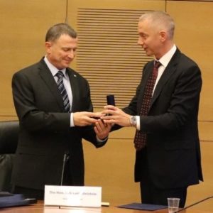 Boris Lozhkin with Yuli Edelstein in Jerusalem